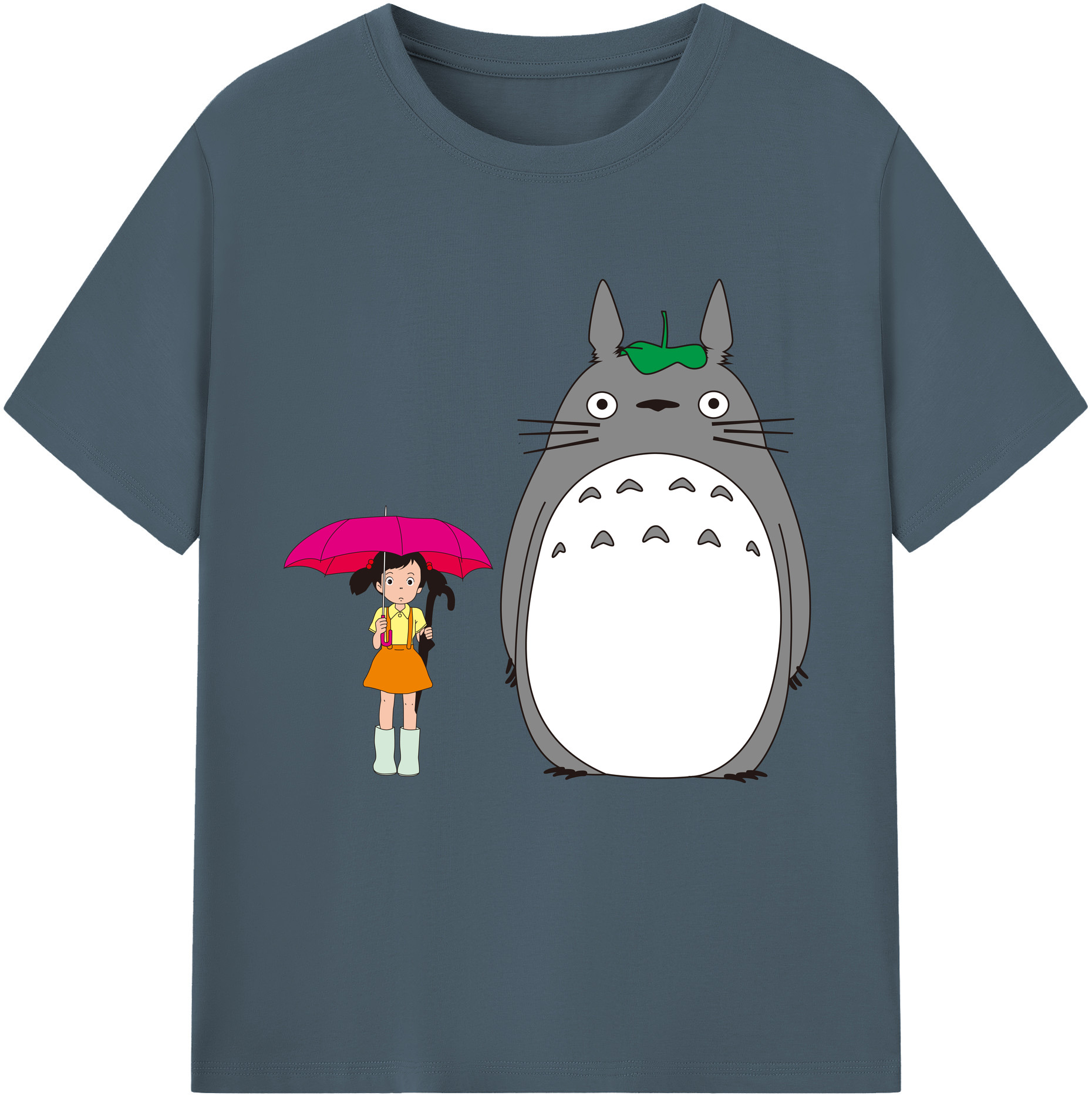 （画像用） となりのトトロ 草壁メイ 草壁サツキ My Neighbor Totoro Satsuki Kusakabe Mei Kusakabe 綿100％半袖Tシャツ（フロントプリント）
